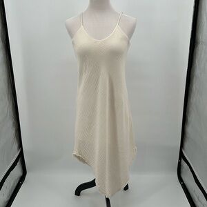 Anthropologie Drew Off-White Gauze Dress Asymmetrical Front Size Medium